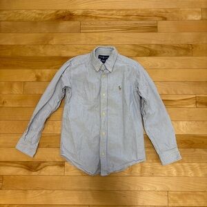 Ralph Lauren button down boy’s dress shirt striped  collar church size 7
